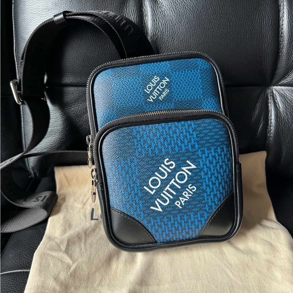 Blue Damier Louis Vuitton Amazone Sling Bag (N50011)
